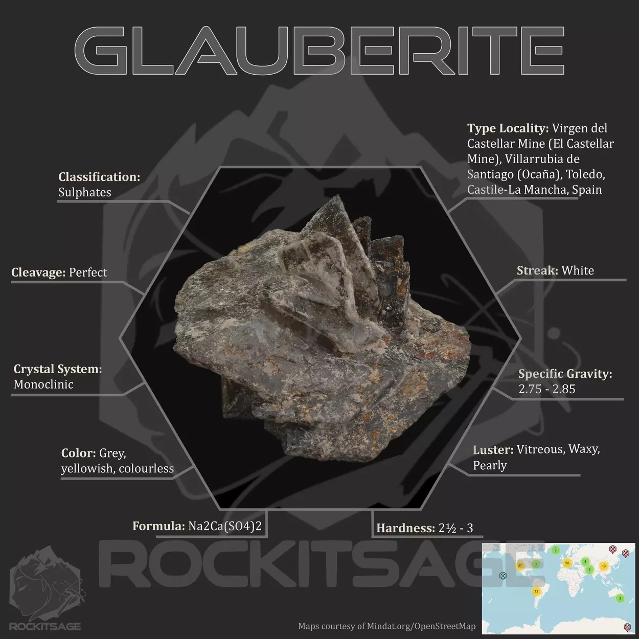 Mineral Glauberite Infographic