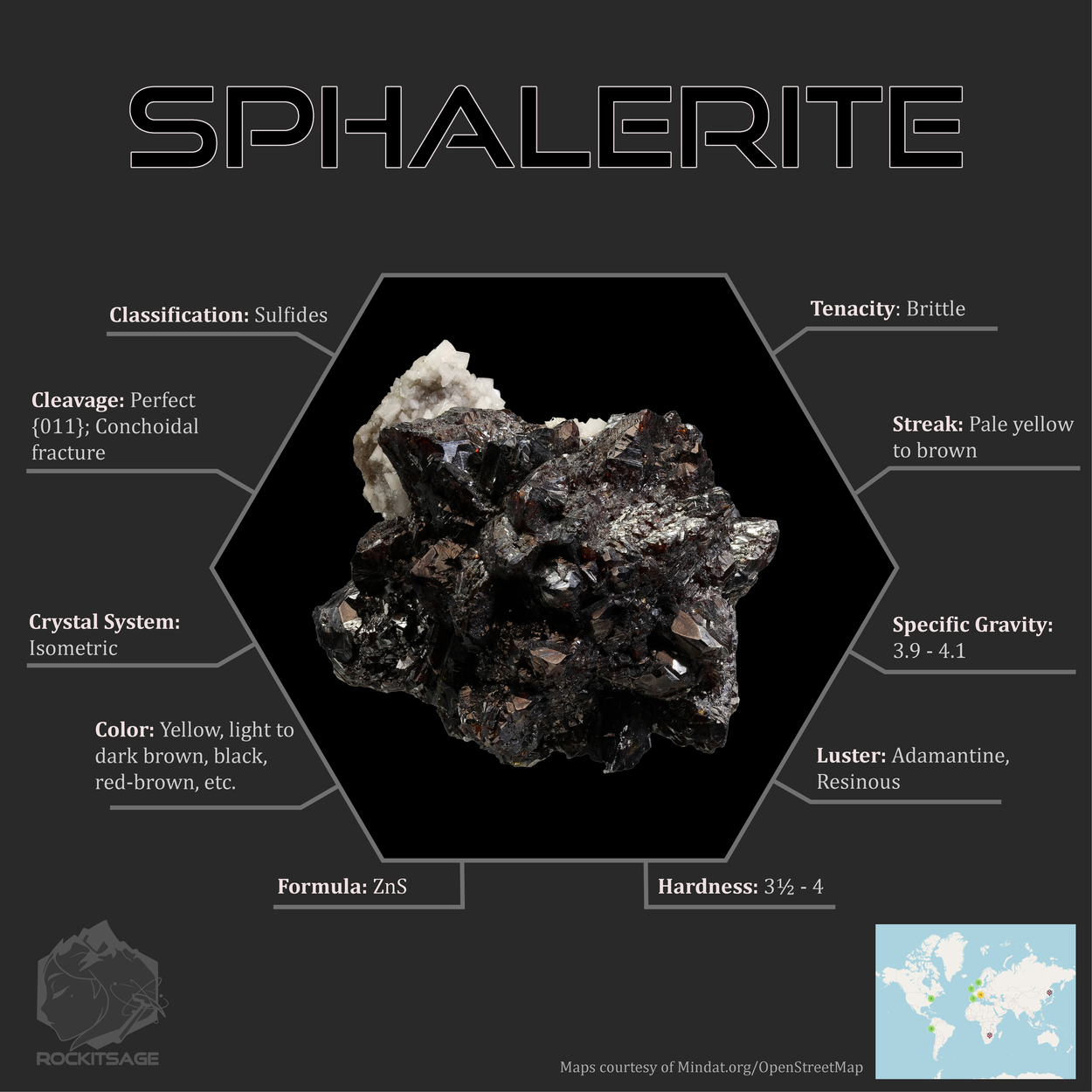 Mineral Sphalerite Infographic